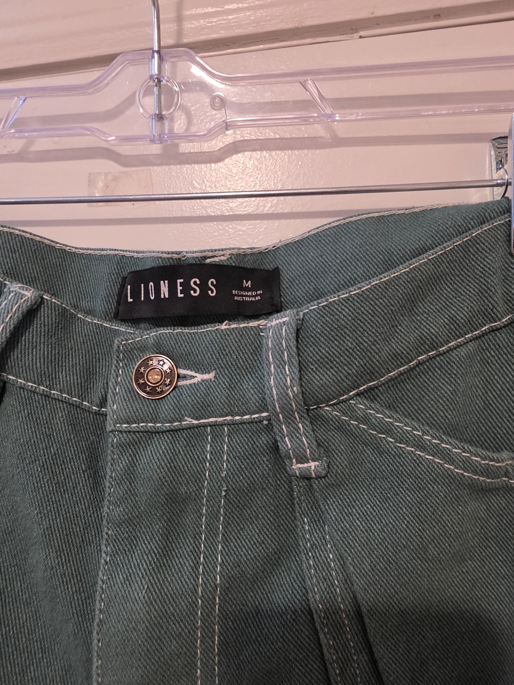 Lioness Womens Miami Vice Cargo Pants in Teal Green - Picture 2 of 4